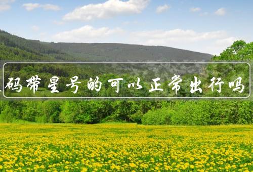 行程码带星号的可以正常出行吗，可以（但行程码变色需隔离）