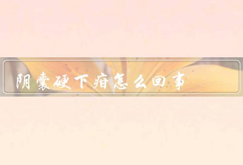阴囊硬下疳怎么回事