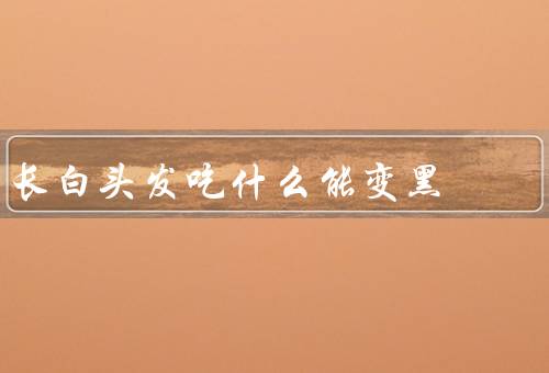 长白头发吃什么能变黑