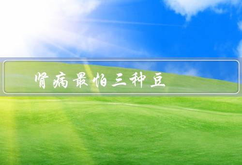 肾病最怕三种豆