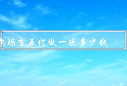 热玛吉五代做一次多少钱