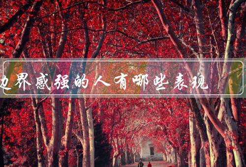 边界感强的人有哪些表现