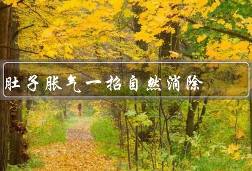 肚子胀气一招自然消除