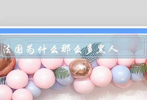 法国为什么那么多黑人