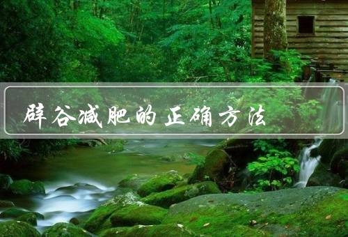 辟谷减肥的正确方法