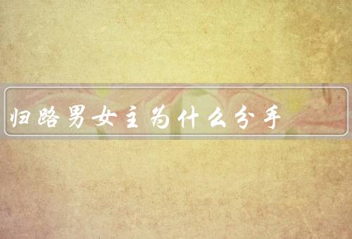 归路男女主为什么分手