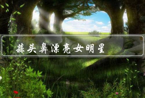 蒜头鼻漂亮女明星