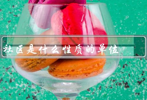 社区是什么性质的单位