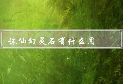 诛仙幻灵石有什么用