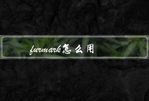furmark怎么用