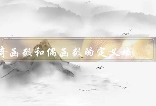 奇函数和偶函数的定义域