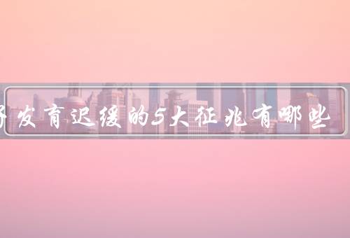 孩子发育迟缓的5大征兆有哪些