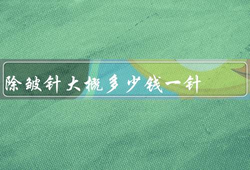 除皱针大概多少钱一针