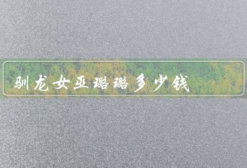 驯龙女巫璐璐多少钱