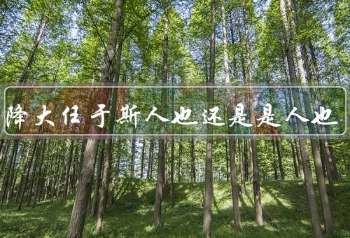天将降大任于斯人也还是是人也