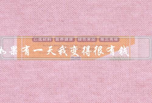 如果有一天我变得很有钱