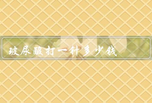 玻尿酸打一针多少钱