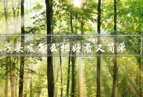 丸子头发怎么扎好看又简单
