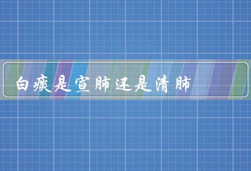 白痰是宣肺还是清肺