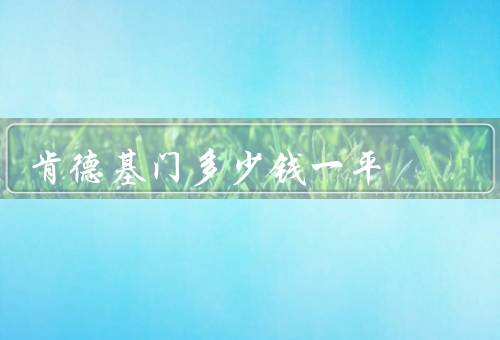 肯德基门多少钱一平