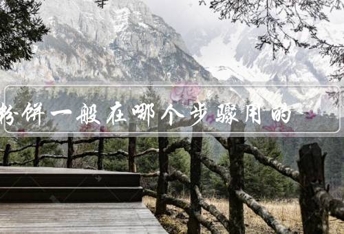 粉饼一般在哪个步骤用的