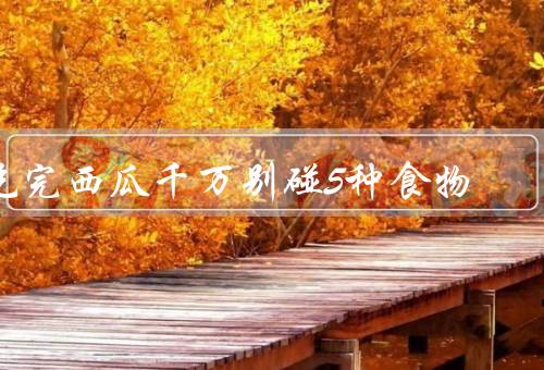 吃完西瓜千万别碰5种食物