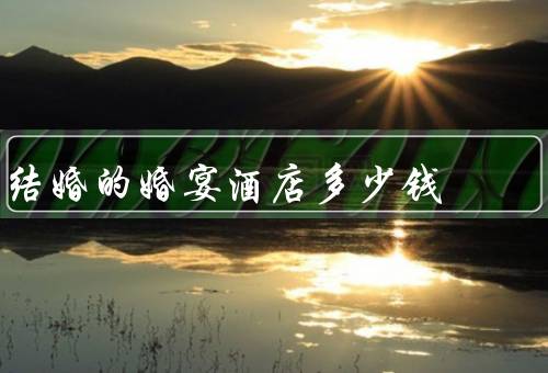 结婚的婚宴酒店多少钱
