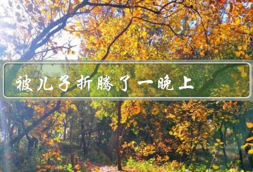 被儿子折腾了一晚上