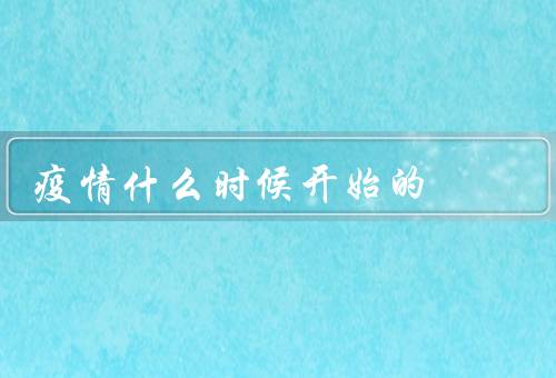 疫情什么时候开始的