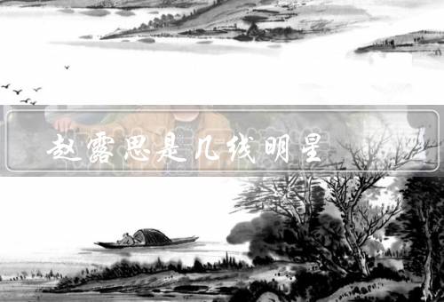 赵露思是几线明星