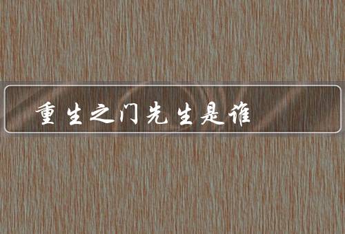 重生之门先生是谁