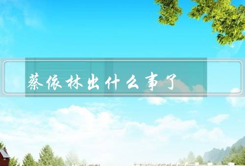 蔡依林出什么事了