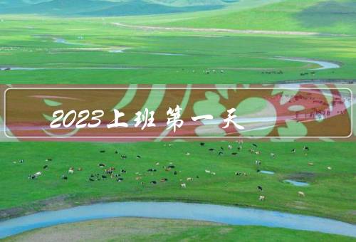 2023上班第一天