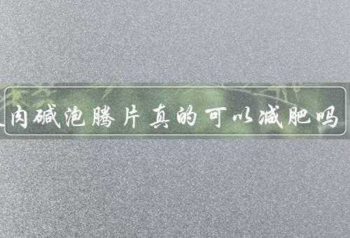 左旋肉碱泡腾片真的可以减肥吗