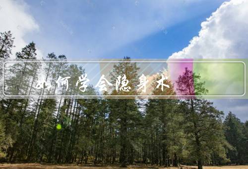 如何学会隐身术