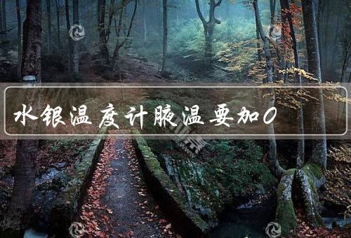 水银温度计腋温要加0.5度吗