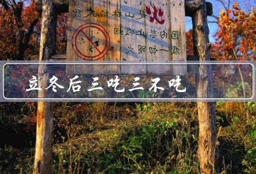 立冬后三吃三不吃