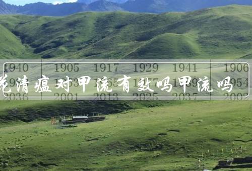 连花清瘟对甲流有效吗甲流吗