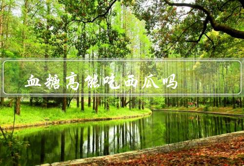血糖高能吃西瓜吗