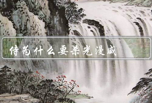 侍为什么要杀光漫威