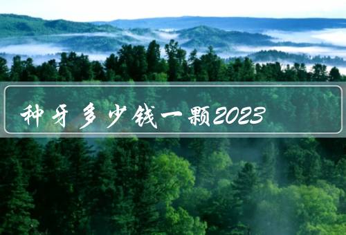 种牙多少钱一颗2023