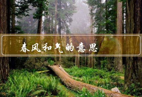 春风和气的意思