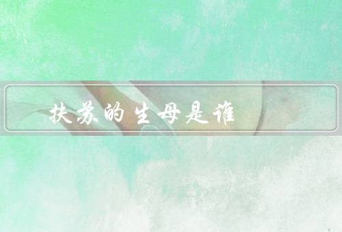 扶苏的生母是谁，史料对其并无记载（推测为楚国人）