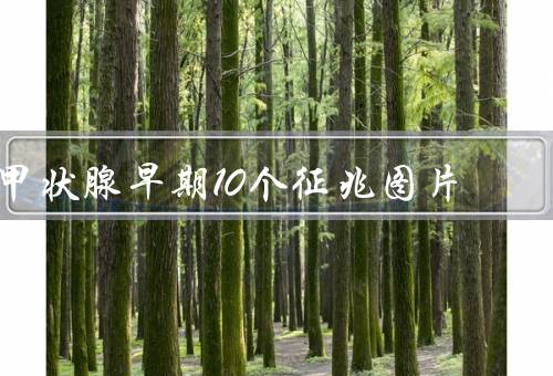 甲状腺早期10个征兆图片