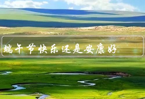 端午节快乐还是安康好