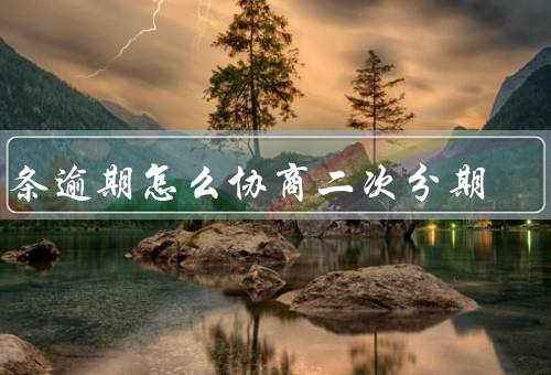 白条逾期怎么协商二次分期