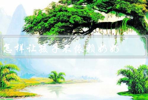 怎样让孩子不依赖奶奶