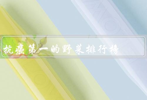 抗癌第一的野菜排行榜