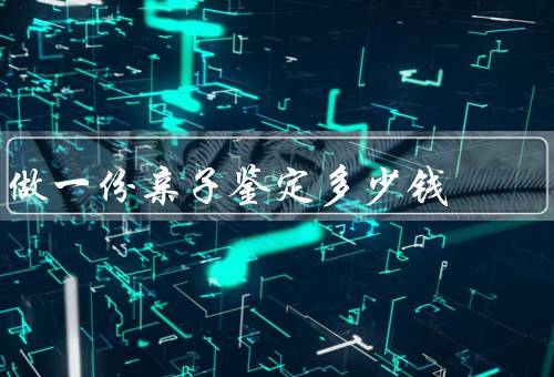 做一份亲子鉴定多少钱
