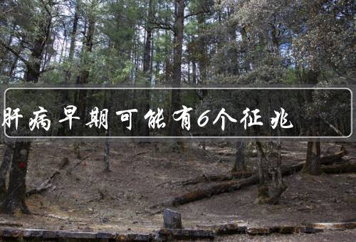 肝病早期可能有6个征兆